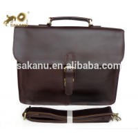 Hight Quality Leather Business Briefcase Leather Document Portfolio Laptop Bag Briefcase