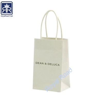 Advertising Low Cost Machine Made white Paper Bag