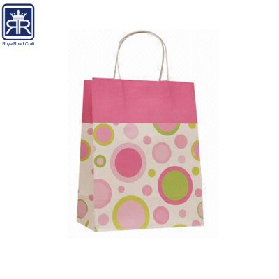 Yiwu kraft paper bags Manufacturer provide all kinds of colour printed fancy design kraft paper bag